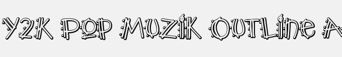 Y2K Pop Muzik Outline AOE