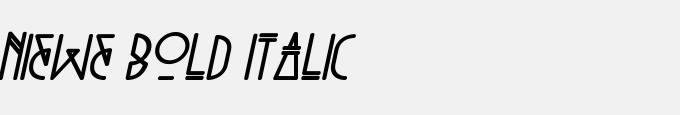 Niewe Bold Italic