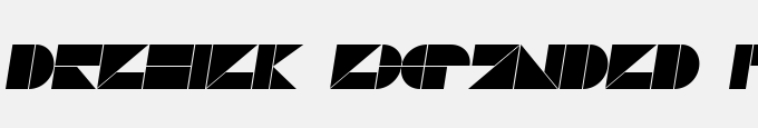 Drebiek Expanded Italic
