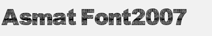 Asmat Font2007