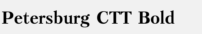 Petersburg CTT Bold