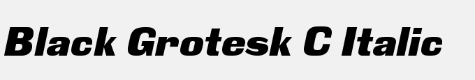 Black Grotesk C Italic
