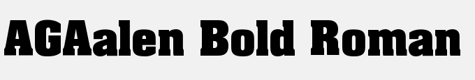 AGAalen Bold Roman