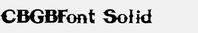 CBGBFont Solid