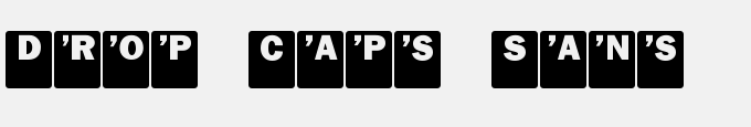 Drop Caps Sans