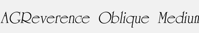 AGReverence Oblique Medium