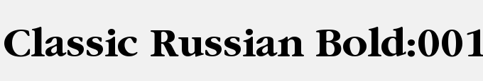 Classic Russian Bold:001.001