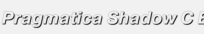 Pragmatica Shadow C Bold Italic