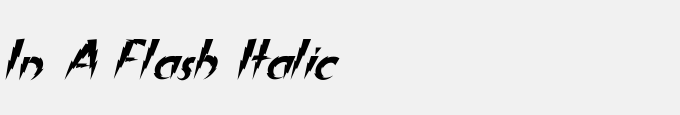 In A Flash Italic