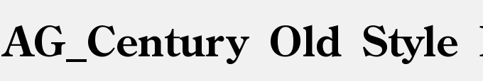 AG_Century Old Style Bold