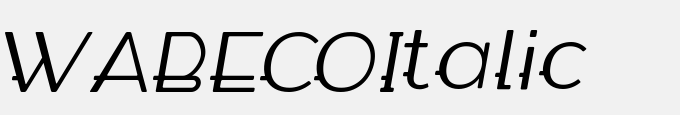 WABECO Italic