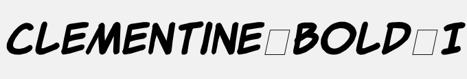 Clementine Bold Italic