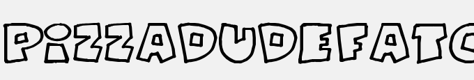 Pizza Dude Fat Outline