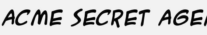 A.C.M.E. Secret Agent Bold