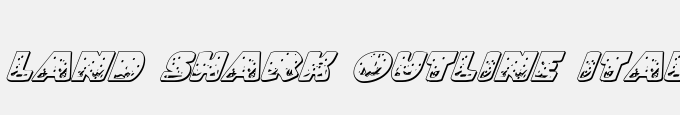 Land Shark Outline Italic