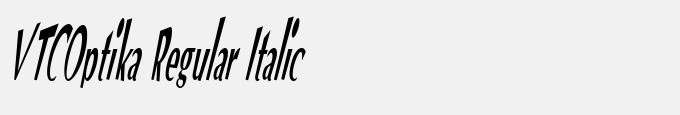 VTC Optika Regular Italic