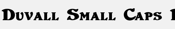 Duvall Small Caps Bold