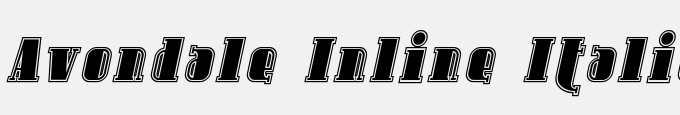 Avondale Inline Italic