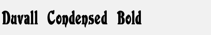 Duvall Condensed Bold