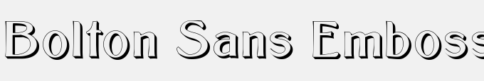 Bolton Sans Embossed