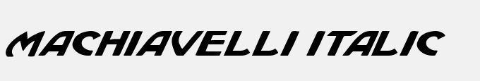 Machiavelli Italic