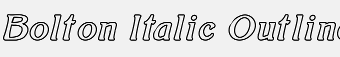 Bolton Italic Outline