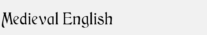Medieval English Normal