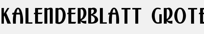 Kalenderblatt Grotesk