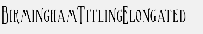 Birmingham Titling Elongated