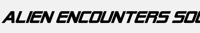 Alien Encounters Solid Bold Italic