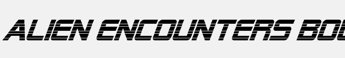 Alien Encounters Bold Italic
