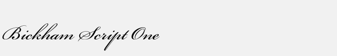 Bickham Script One