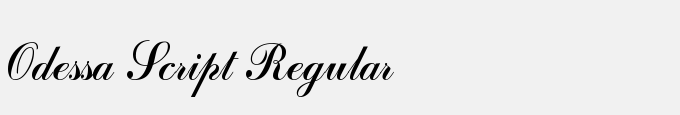 Odessa Script Regular
