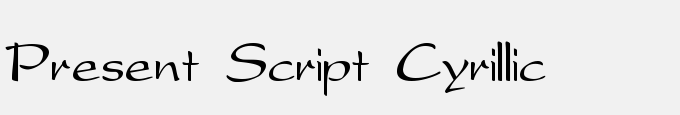 Present Script Cyrillic