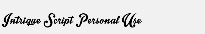 Intrique Script Personal Use