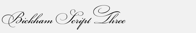 Bickham Script Three