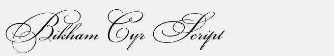 Bikham Cyr Script