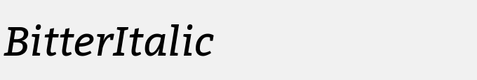 Bitter-Italic