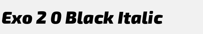 Exo 2.0 Black Italic