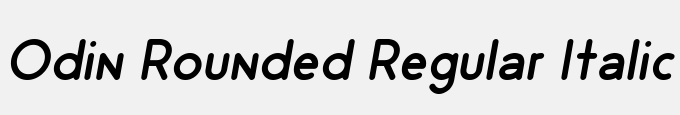 Odin Rounded Regular Italic