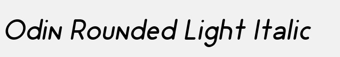 Odin Rounded Light Italic