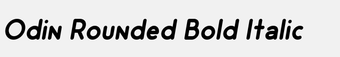 Odin Rounded Bold Italic