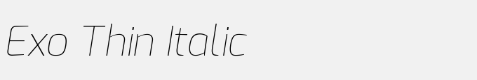 Exo Thin Italic