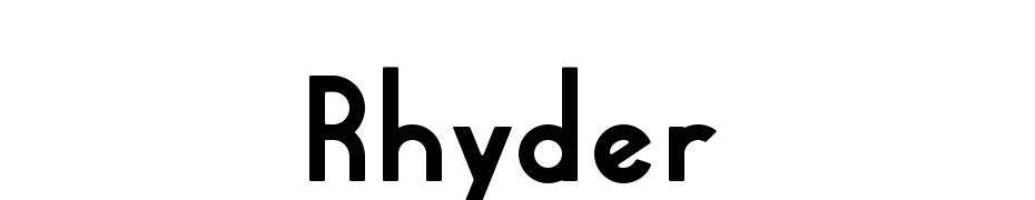 Rhyder Yazı tipi ücretsiz indir