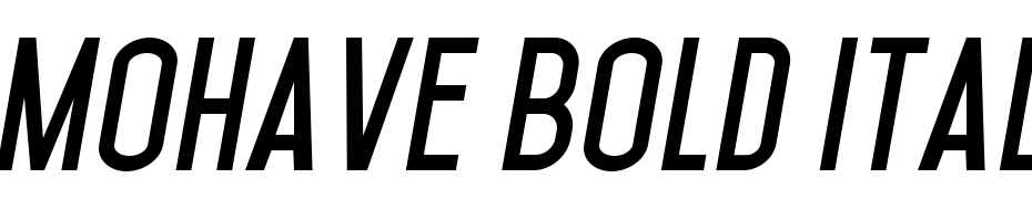 Mohave Bold Italic Font Download Free