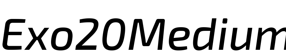Exo 2.0 Medium Italic Font Download Free