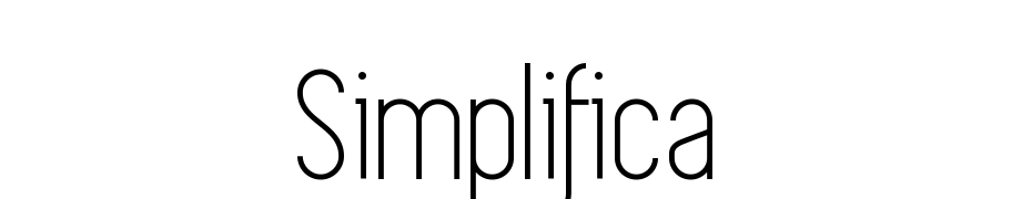 Simplifica Yazı tipi ücretsiz indir