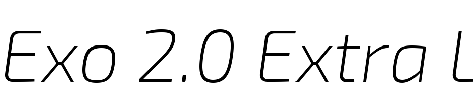Exo 2.0 Extra Light Italic Font Download Free
