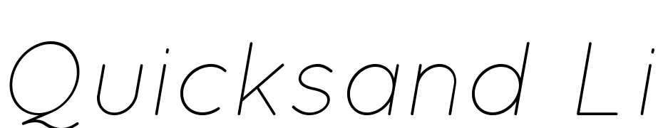 Quicksand Light Oblique Regular Font Download Free