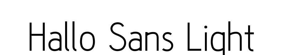 Hallo Sans Light Font Download Free